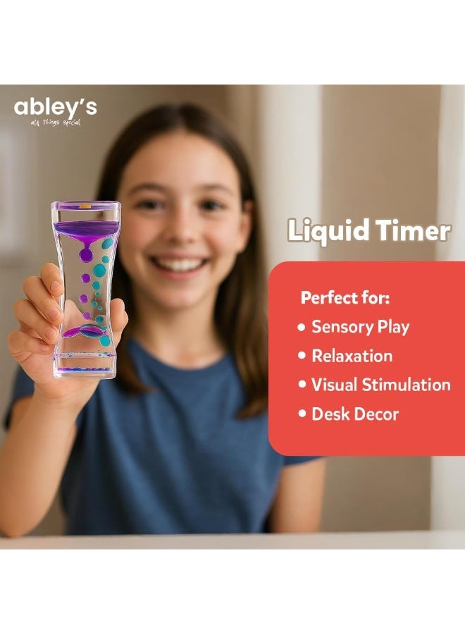 abley's Liquid Motion Timer, Sensory Calming Toy, Visual Bubbler for Autism, Sensory Stimulation (Blue + Green) - Image 3